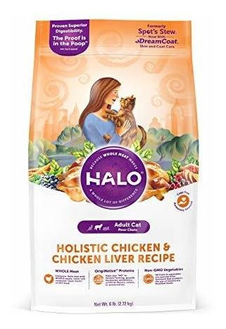 Receta De Halo Natural Pienso Para Gatos, Pollo Y De Hígado 
