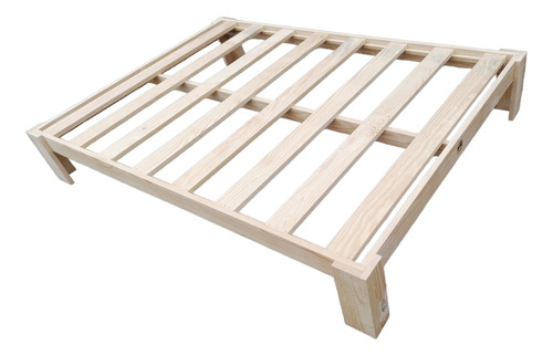 Base Para Cama Matrimonial De Madera De Pino Americano 