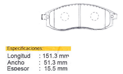 Pastillas Freno Del Para Mitsubishi L200 Work 2.5 2003 2006