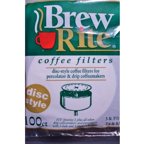 Filtro De Café Brew Rite, Disco De 3 Y 3 1/2 Pulgadas,...