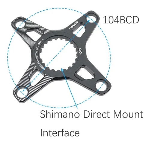 Adaptador Araña Bielas Shimano Montaje Directo A 104 Bcd