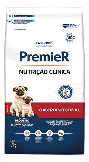 Racao Premier Nutrição Clínica Gastrointestinal Para Cão Raça Pequena 2kg