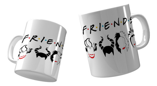 Taza Villanas Disney Regalo Con Portavasos De Coleccion