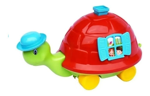 Imagen 1 de 7 de Juguete Didáctico Arrastre Tortuga Manuelita Riva Calesita