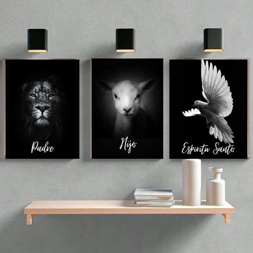 Cuadros Cristianos Combinables Blanco 35x25