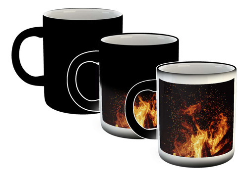 Taza Magica Fuego Camping Fogata Chispas Cielo