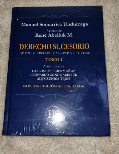 Derecho Sucesorio Somarriva 9na Edición 2022 Tomo 1