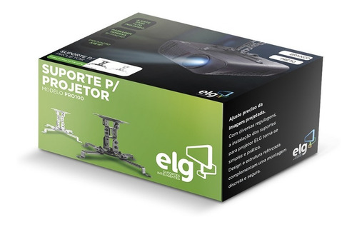 Suporte Para Projetor De Teto Universal Pro100 Branco ELG
