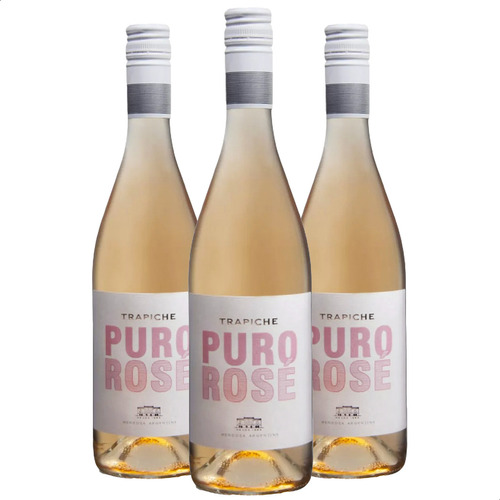 Vino Rose Trapiche Puro 750 ml pack x 3 u