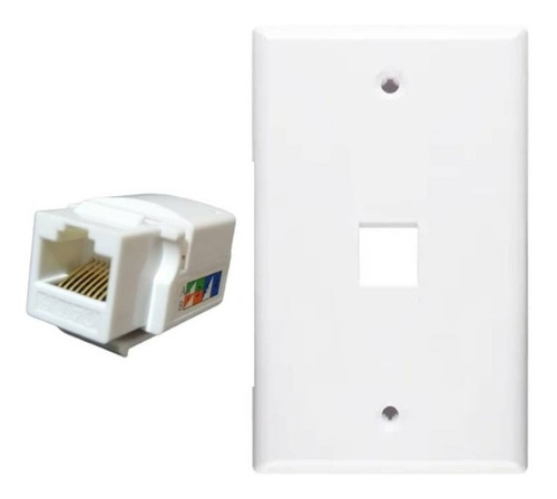  Modulo Rj45 Cat6 + Face Plate 1 Modulo Generico