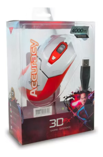 Gamer Mouse Accuracy 4000dpi-blanco