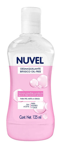 Nuvel Desmaquillante Bifásico Oil Free Para Piel Mixta 125ml