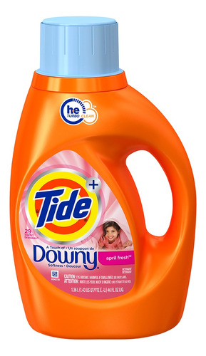 Jabón líquido Tide Plus Downy April Fresh april fresh antibacterial botella 1.36 L