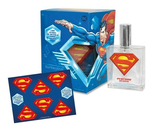 Perfume Infantil X 50 Ml Con Juego De Tazós - Superman