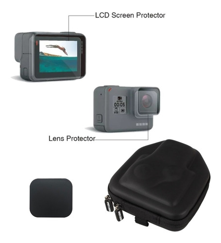 Película Para Gopro Hero 5 6 7 Black Cover Case Transporte
