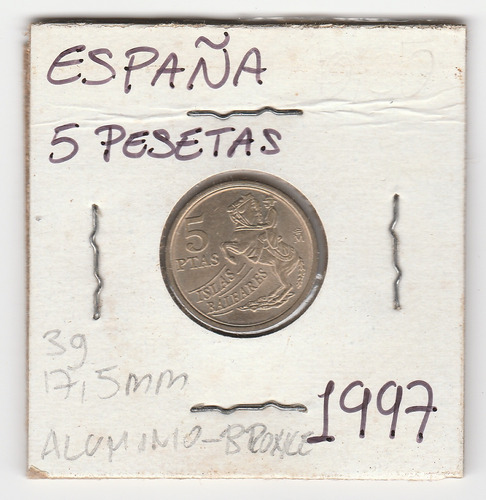 Moneda España 5 Pesetas 1997 Unc