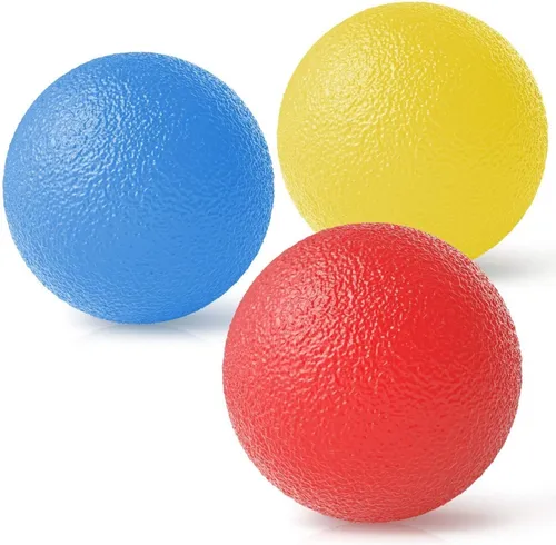 Set De 3 Pelotas Terapia Fisica/ Antiestres /masajeador