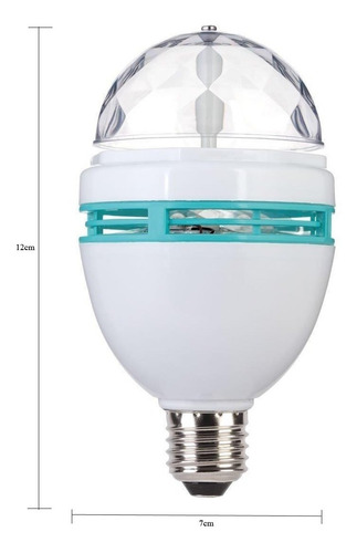Lampara Giratoria Luces Led Dj 3 Colores Rgb Efectos Fiestas