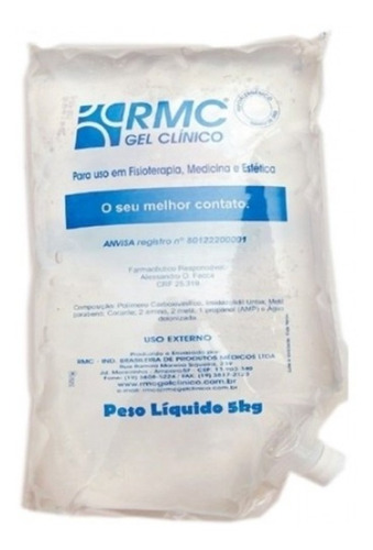 Gel Ultrassom Rmc Bag Uso Em Fisioterapia Medicina Estética