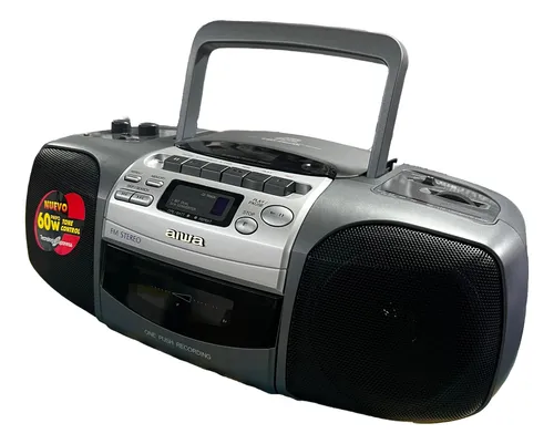 Radio Aiwa Am Fm Lectora De Cd Y Cassete Retro Origen Japón Gris Oscuro