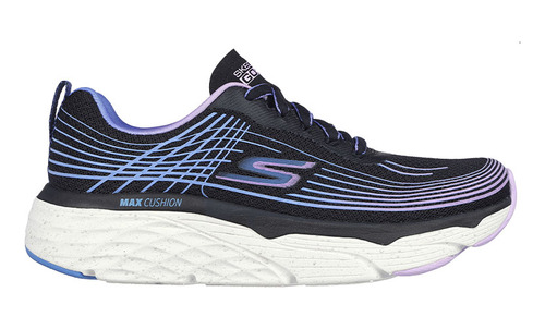 Tenis Mujer Skechers Max Cushioning  Elite - Negro - Morado 