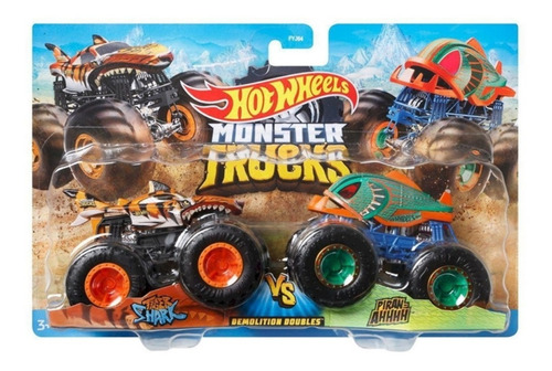 Hot Wheels Monster Trucks - Tiger Shark Vs Piranhaa