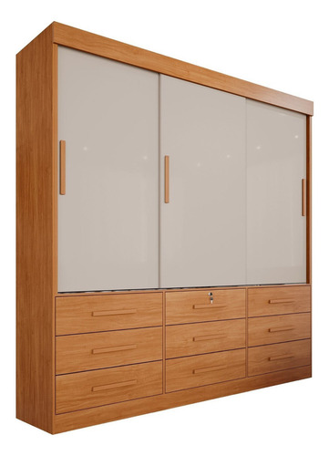 Guarda-roupa 3 Portas 9 Gavetas Florença Espresso Móveis
