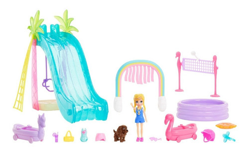 Set De Juego Polly Pocket Parque Acuatico De Deportes