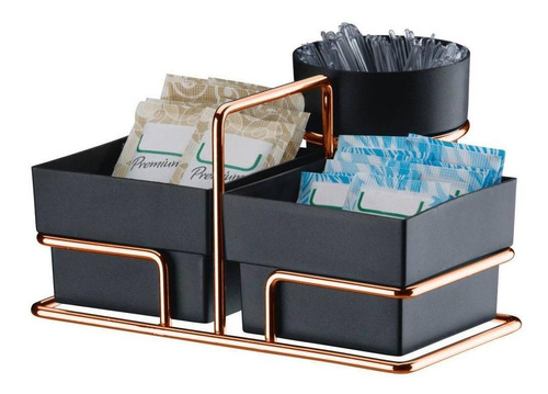 Organizador Suporte Para Sache Material Plastico Aço Carbono Cor Rose Gold