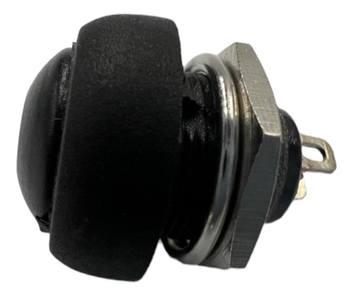 Apagador Botón Negro Timbre 16.6x17.5mm 12volts Pieza B33020