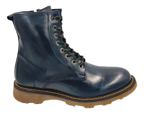 Zapato Botas De Piel Hombre Fabian Arenas 6701 Azul
