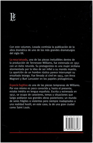 Imagen 2 de 3 de La. Rosa Tatuada - Williams - Losada