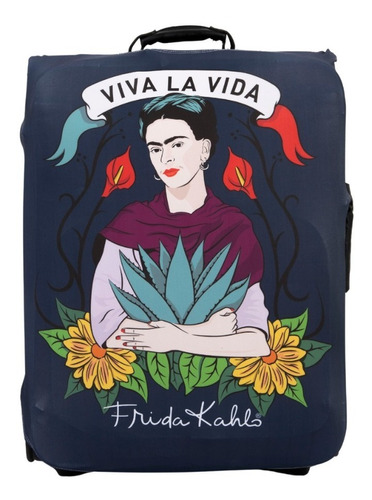 Funda Valija Frida Kahlo Viva La Vida Orig, Diseño Exclusivo