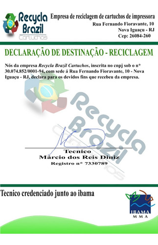 Descarte De Toner Usado Rj