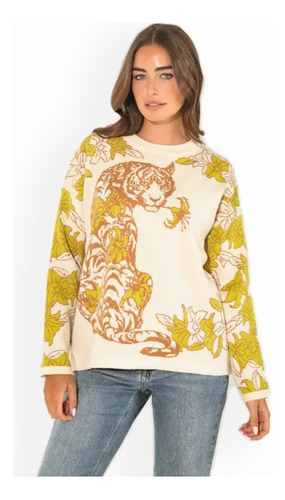 Sweater Tejido Tigre Floral Bremer Mujer