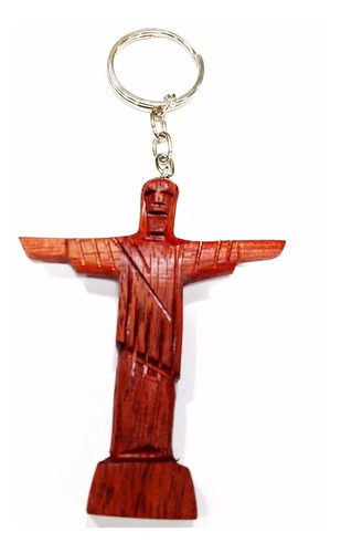 Chaveiro Cristo Redentor Madeira Pau Brasil Lindo Souvenir