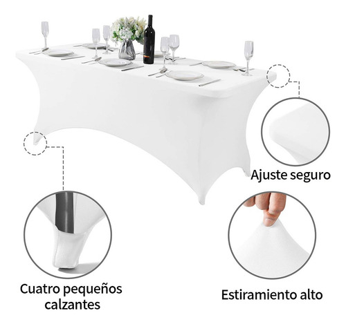 Mantel Para Mesa Reunión Familiar Elasticidad 244×76×76cm