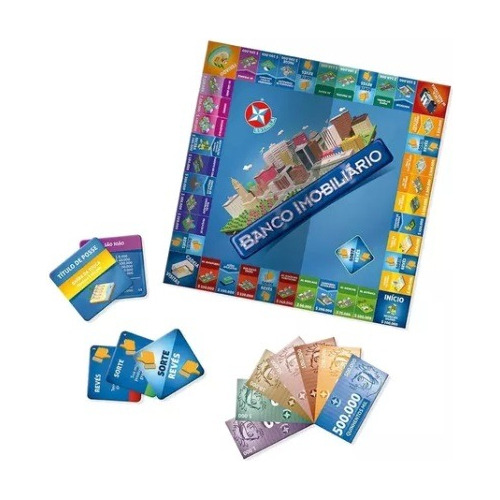 Jogo de mesa Banco imobiliário Com aplicativo Estrela