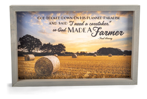 God Made Un Agricultor Sunset 18 x 11 inch Marco Pino Maciza