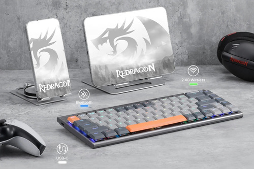 Teclado Mecanico Redragon Horus Se K609 Rgb Pro Gris Inglés Internacional