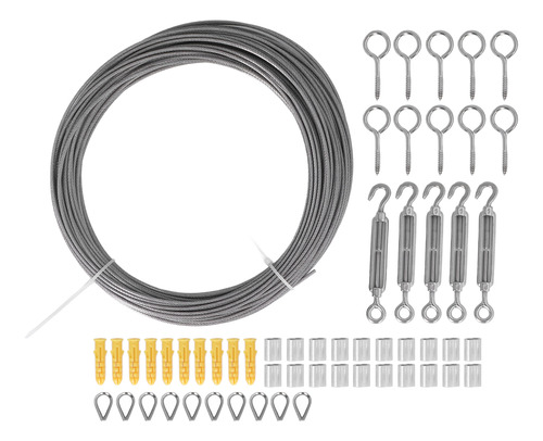 Kit De Cable Con Gancho Para Colgar Al Aire Libre, Cuerda De