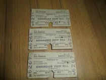 Comprar 3 Antiguos Boletos De Tranvia Birminghan Años 50  Coleccion