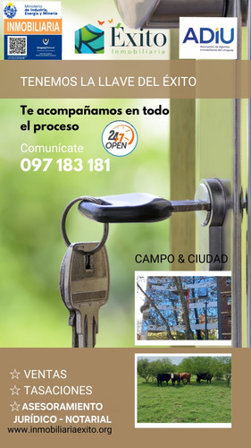 Vendemos Campos En Exclusiva En Rocha. Comunícate