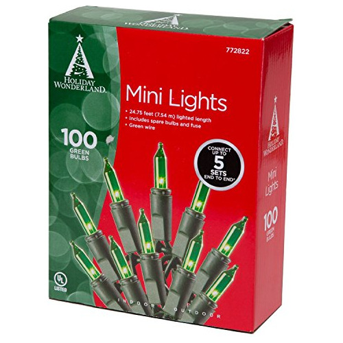 Conjunto De 100 Luces De Navidad Verdes