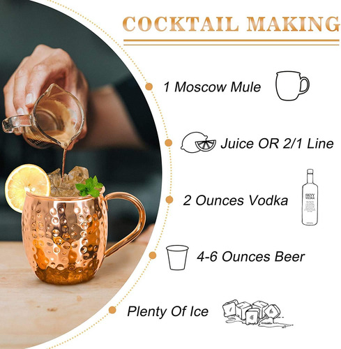 Tazas De Cobre Autenticas Moscow Mule De Bold & Divine | ...