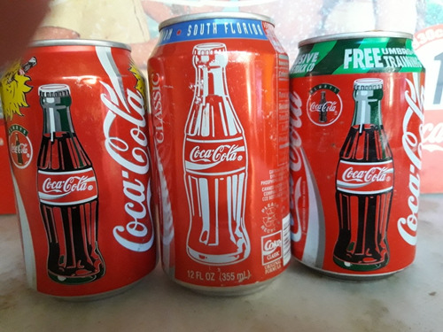Coca Cola 3 Latas, 95,96 Y 97,precio Por Las 3