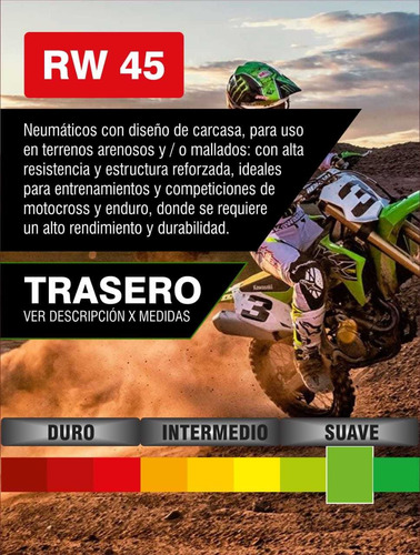 Cubierta Rinaldi 110/90-19 Rw 45 Trasera
