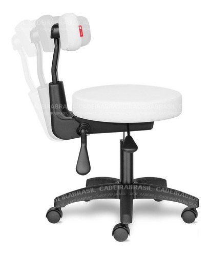 Imagem 2 de 3 de Cadeira Mocho Estética Odontológico Branco Ergonômico Cb1540
