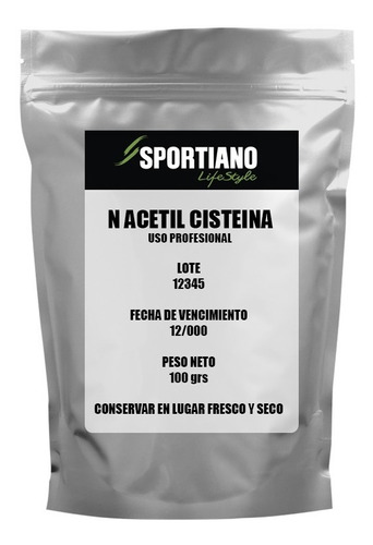 Acetil Cisteina 100 Gramos Aminoácido Puro 