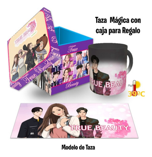 Taza Magica Con Caja Para Regalo, Modelo, True Beauty